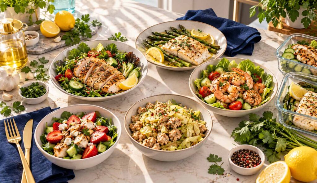 HCG diet recipes prepared with lean protein and fresh vegetables